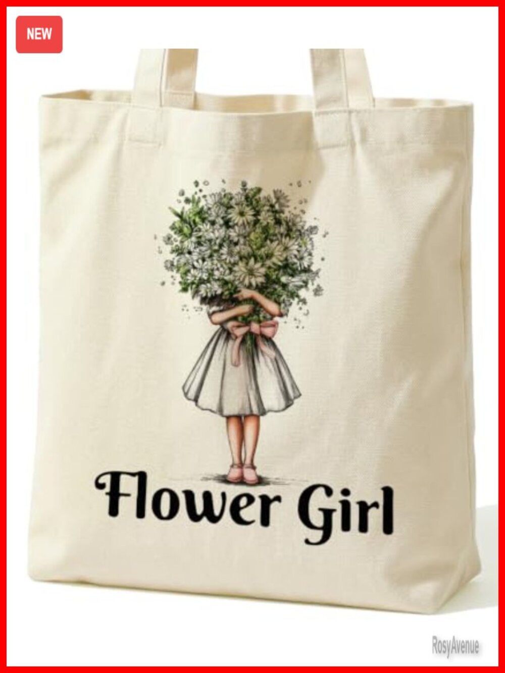 Canvas Tote Bag Large Wedding Bachelorette Bride Bridesmaid Gift